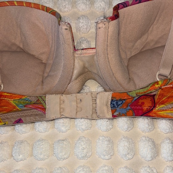 Vintage 2003 Y2K Floral Multicolor Underwire Push Up Women's Bra - Picture 4 of 6